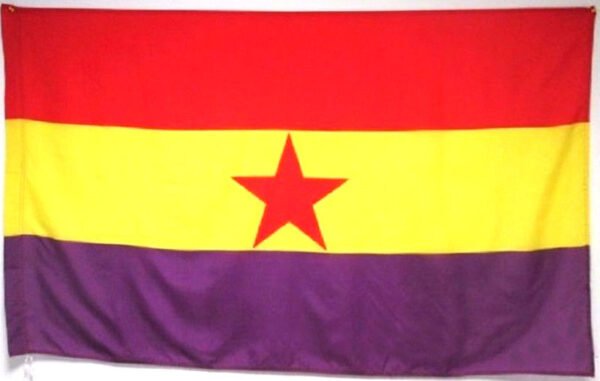 Bandera República con estrella roja